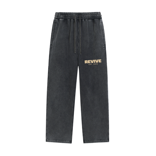 REVIVE EST. 2026 heavyweight black sweatpants