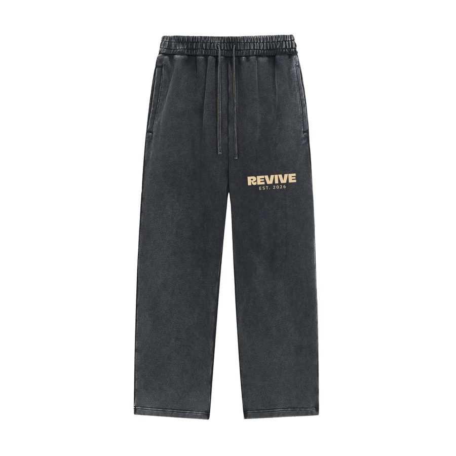 REVIVE EST. 2026 heavyweight black sweatpants